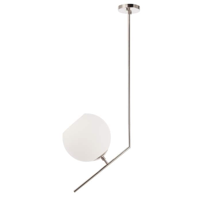 Bastina 10-Inch 1-UpLight Frosted Glass Pendant