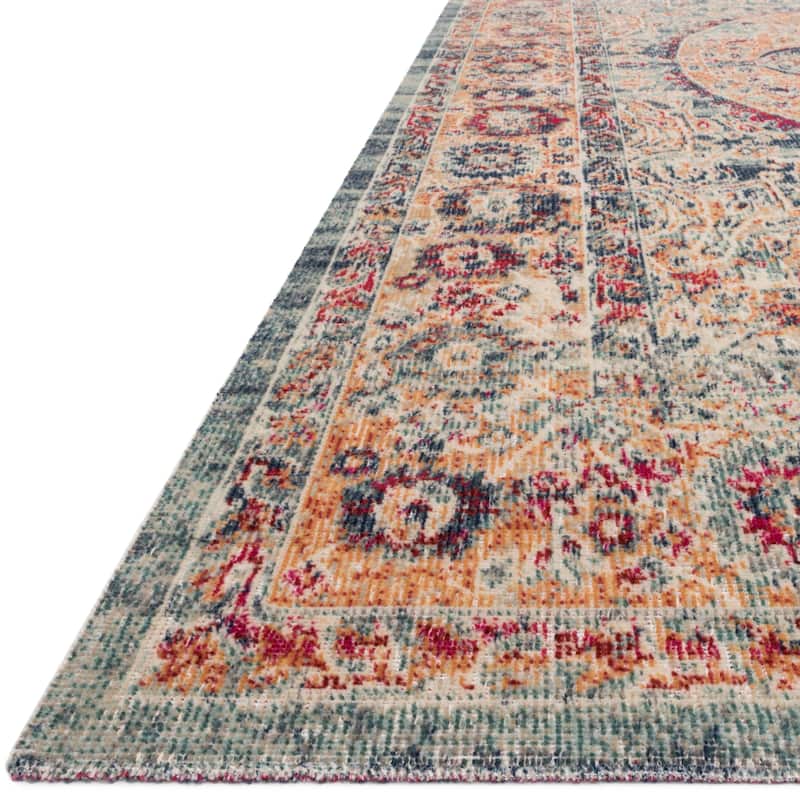 Alexander Home Katherine Boho Vintage Floral Medallion Rug