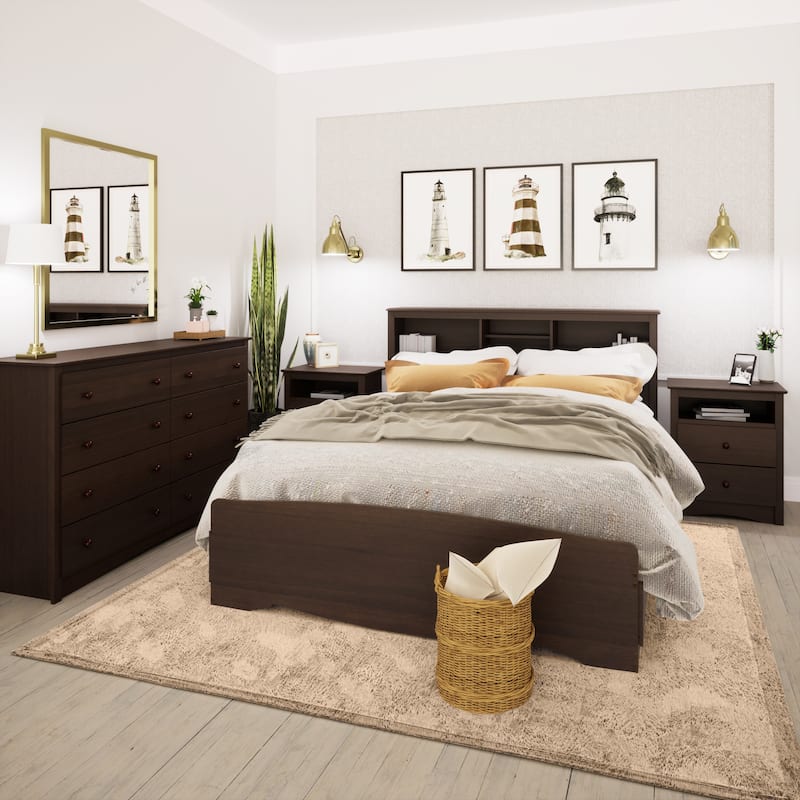 Prepac Sonoma 8 Drawer Double Dresser for Bedroom, Wide Chest of Drawers, Traditional Bedroom Furniture