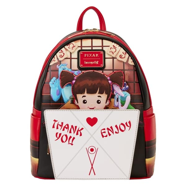 Monsters Inc Boo Backpack with Red and Black Design Amazon.com | Loungefly Monsters, Inc. Harryhausen main image 4