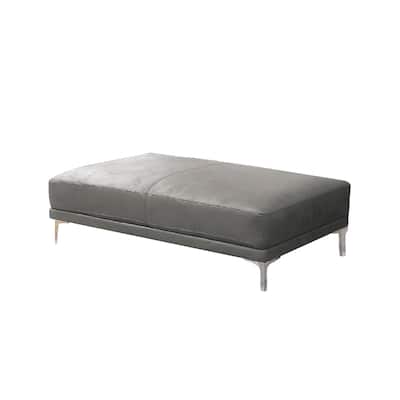 Faux Leather Upholstered Cocktail Ottoman