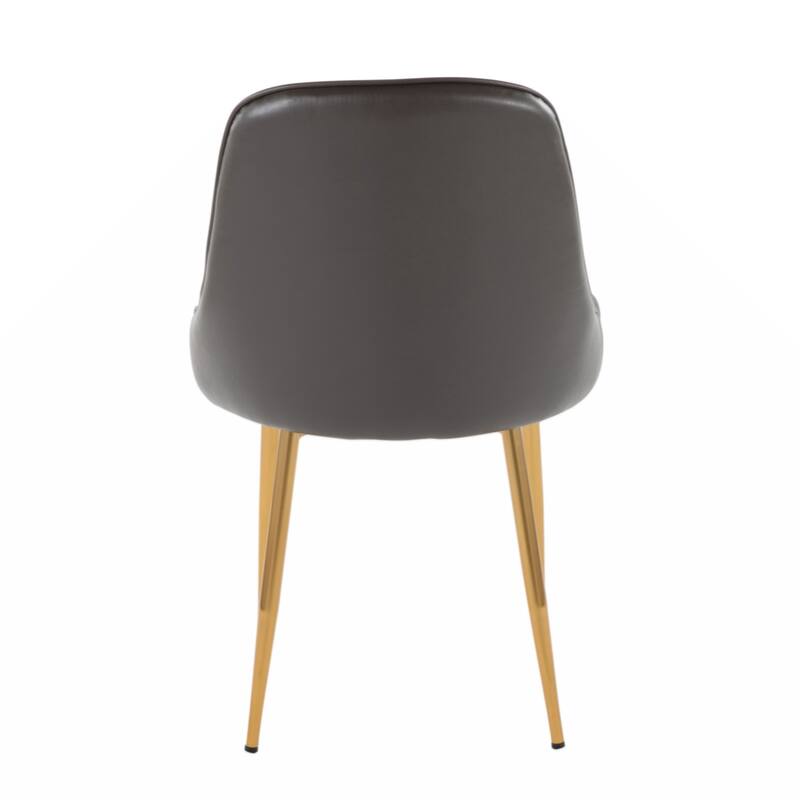 Contemporary/Glam Dining Chair with Frame and Faux Leather by LumiSource - Set of 2