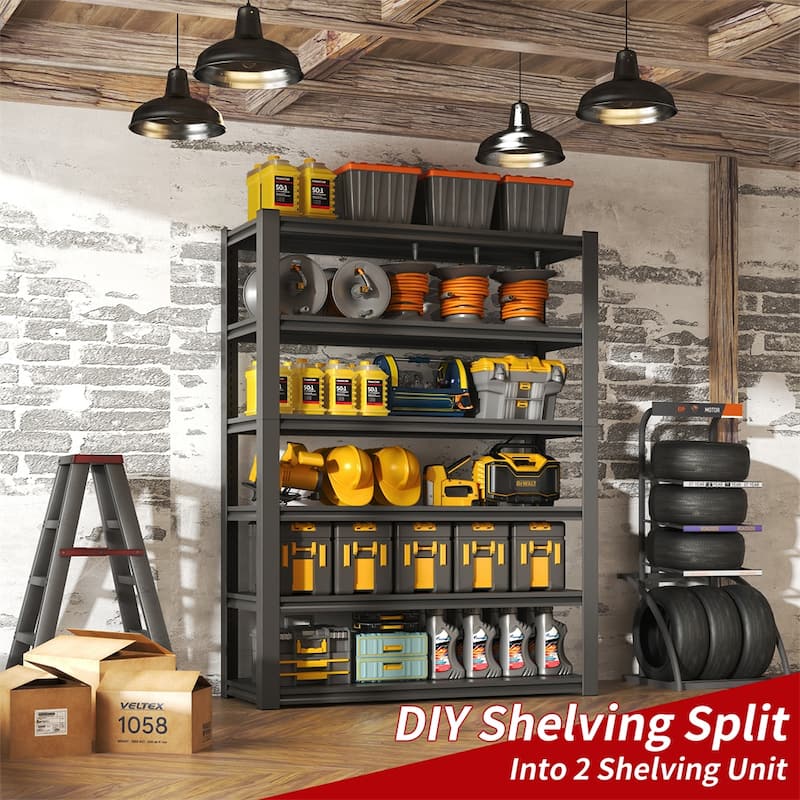 82"H 6 Tier Metal Shelves for Storage Garage Shelving Storage Shelves