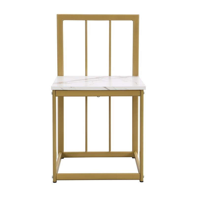 7-Piece Iron Dining Table Set with Table and Six Chairs