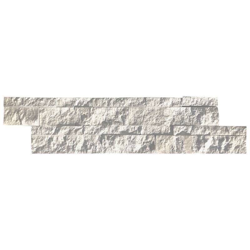 Fresca Limestone Split Face 6" x 24" Ledger Panel Mosaic - 4 Sheets (4.00 Sqft) - Cream