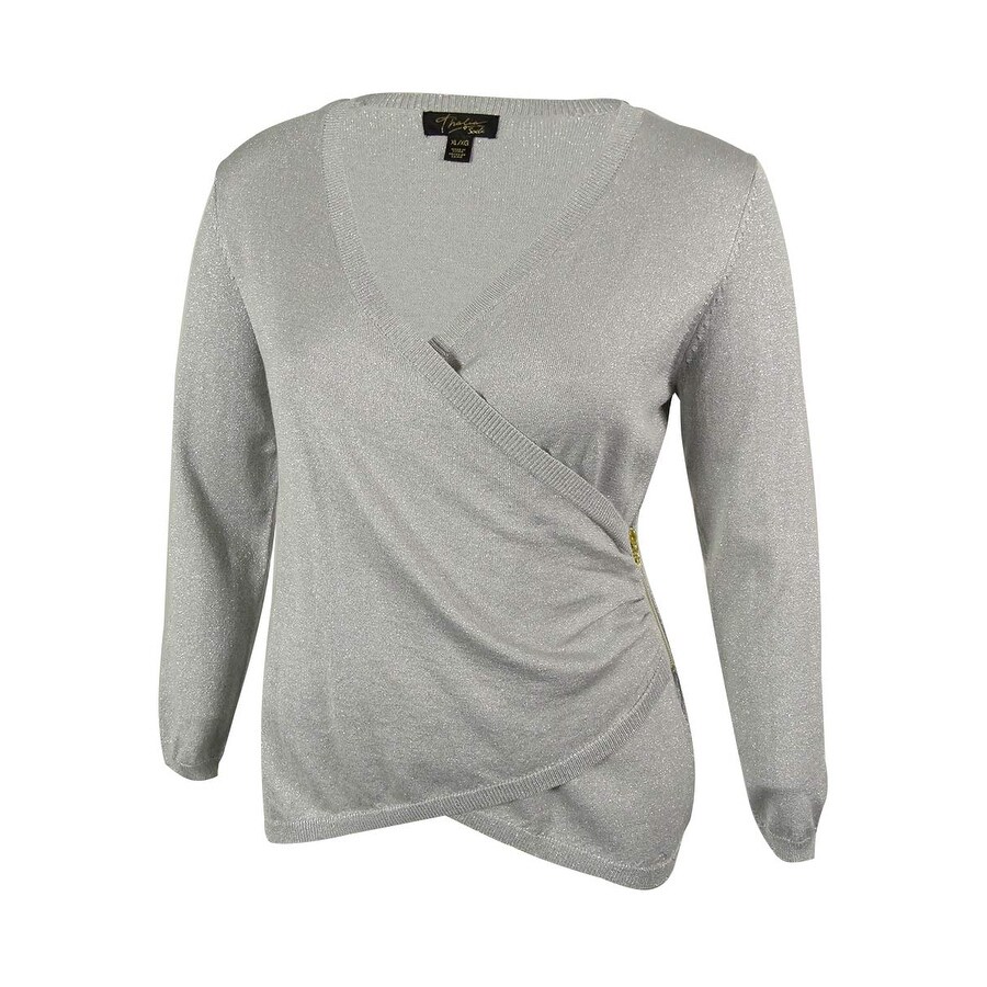 white wrap sweater women's