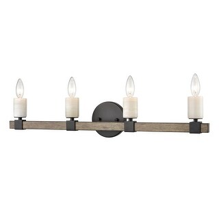 Stone Manor 4-Light vanity light in  Matte Black / Aspen