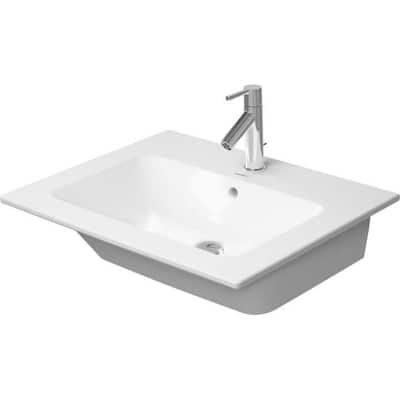 Duravit ME by Starck 25" Ceramic Vanity Top with 0 Faucet Holes