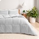 preview thumbnail 82 of 138, Bare Home Hypoallergenic Down Alternative Comforter Set Full - Cloud Grey