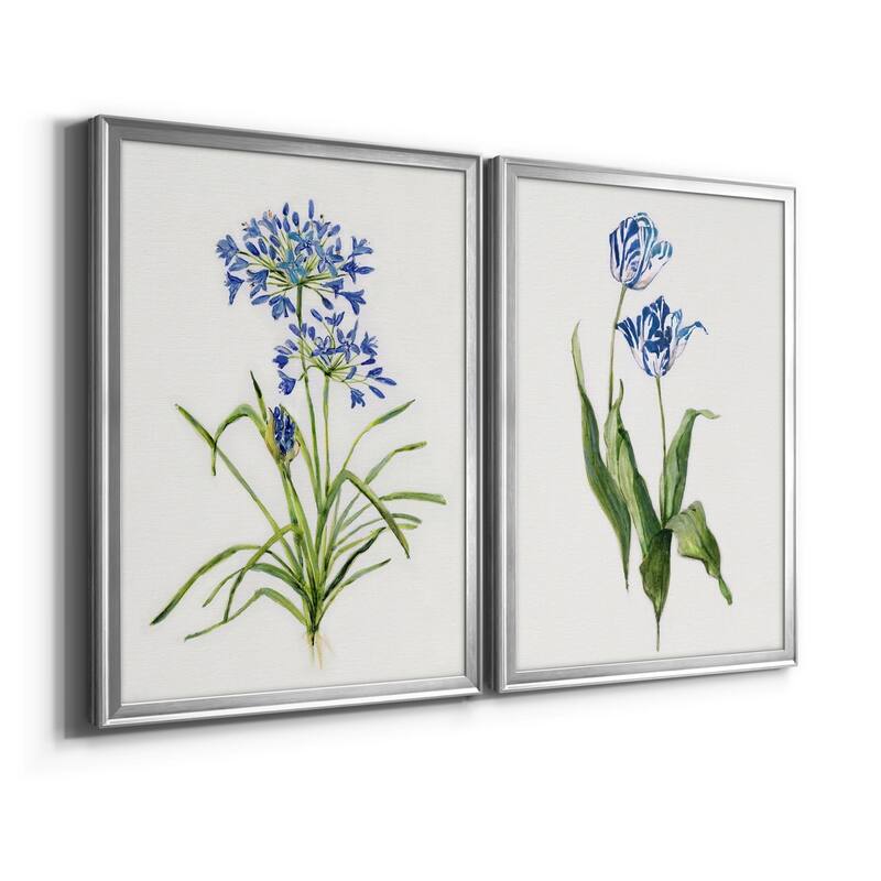 Blue Lively Botanical I Premium Framed Print - Ready to Hang - Multi-Color