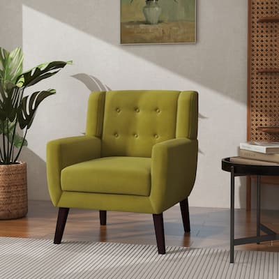 Modern Accent Chair Velvet Armchair - 28.9"W x 35.1"H x 29.5"D