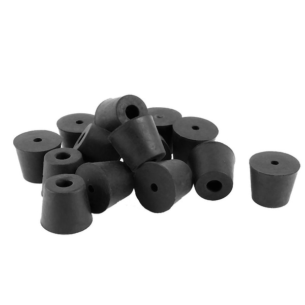 15 x Table Desk Feet Protector Conical Black Rubber Chair Leg Pad 20x15x17mm