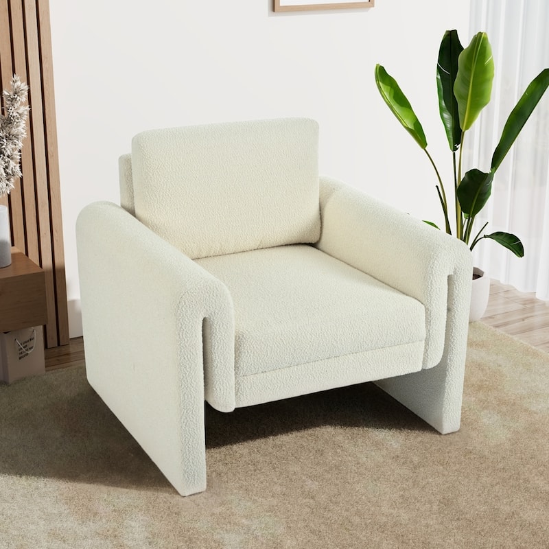 Modern Bouclé Upholstered Accent Chair