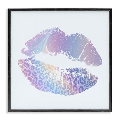 Stupell Purple Rainbow Lipstick Framed Giclee Art Design By Kim Allen