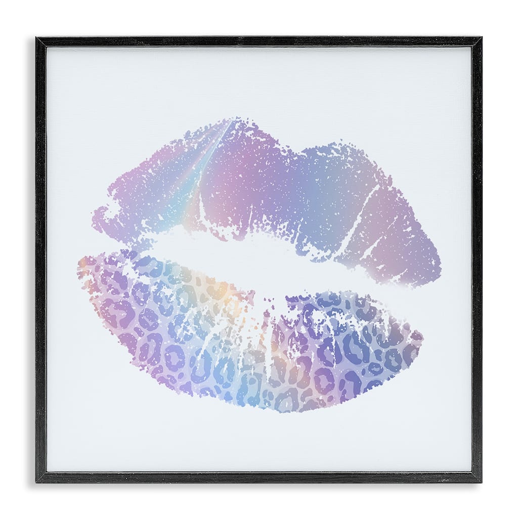 Stupell Purple Rainbow Lipstick Framed Giclee Art Design By Kim Allen