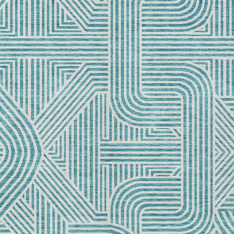 HomeRoots Abstract Transitional Rectangle Outdoor Rug