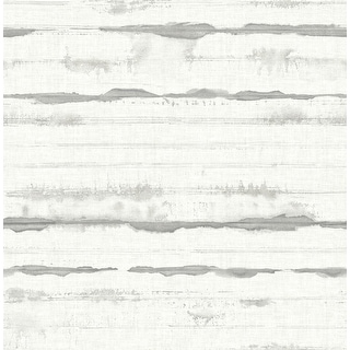 A-Street Prints Destin Grey Stripe Wallpaper