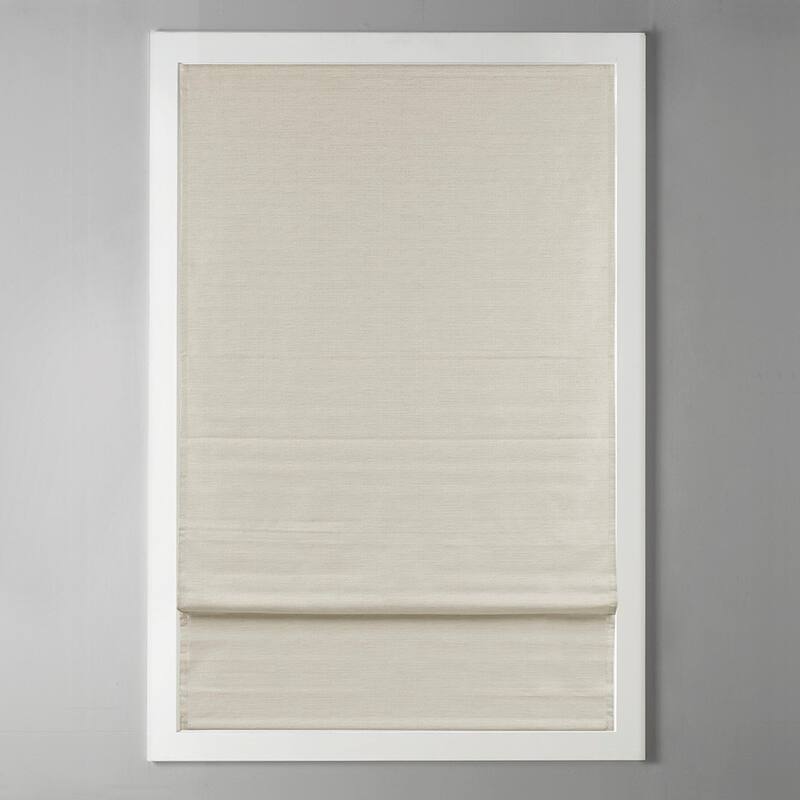Printed Faux Silk Room Darkening Cordless Roman Window Shade