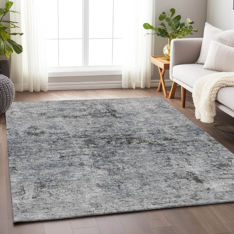 Premium Washable Super Soft Abstract Casual Mayfield Rug - Gray - 5' x 7'6"
