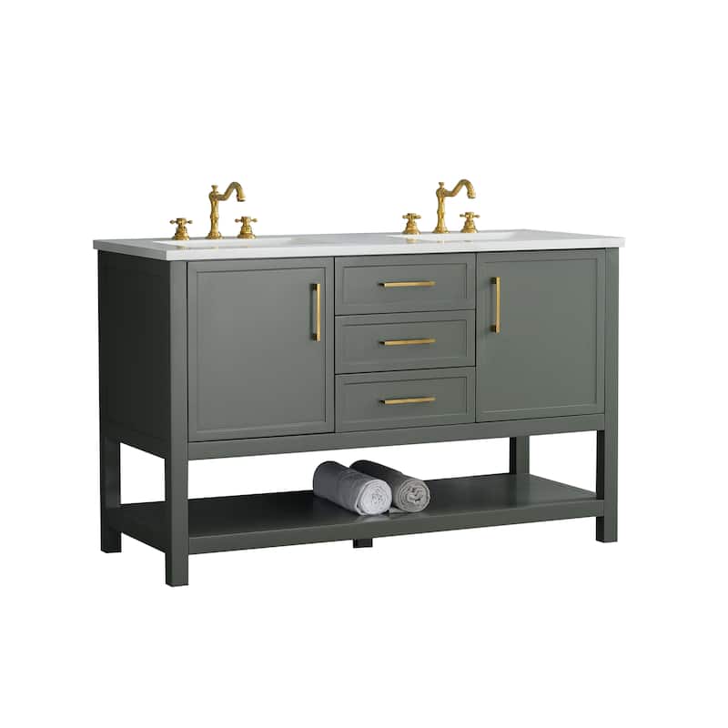 Sudio Design Arlo 54" Double Bathroom Vanity - 54" Double Sink