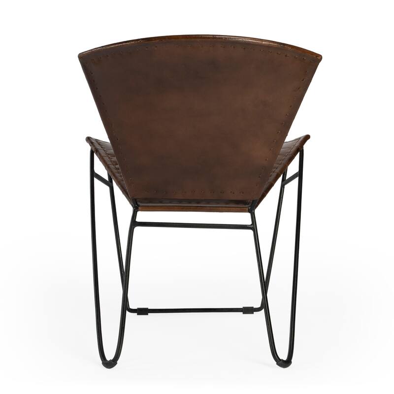 Felix Iron & Leather Accent Chair