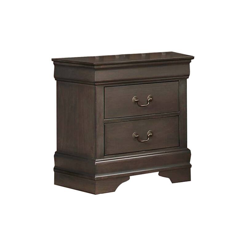 Gray 2 Drawer 15.75 in. W Nightstand with Sturdy Hardware and Ample Storage