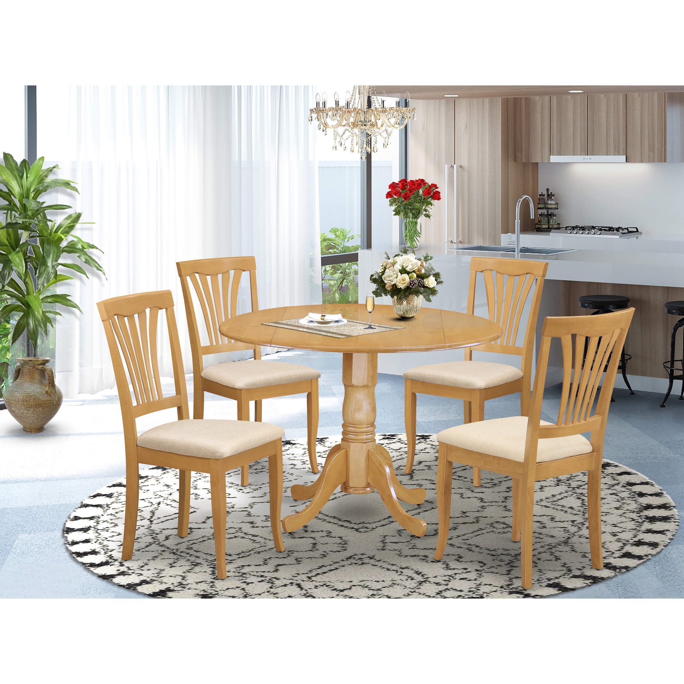 Mercers Furniture Corona 5 Dining Table with 4 Chairs Dining Set 150cm 
