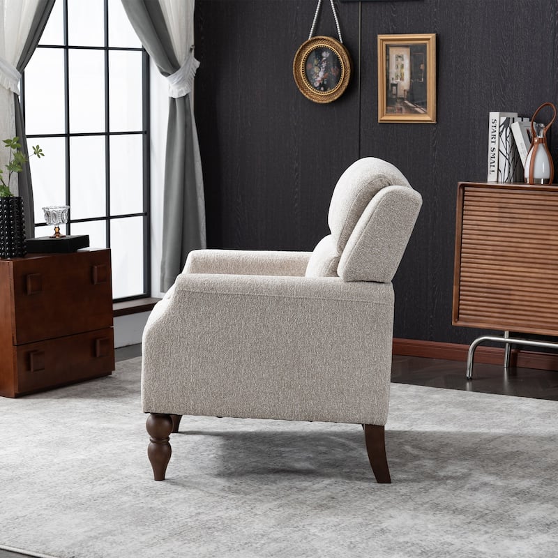 Modern Accent Chair Armchair Upholstered Boucle Fabric Single Sofa