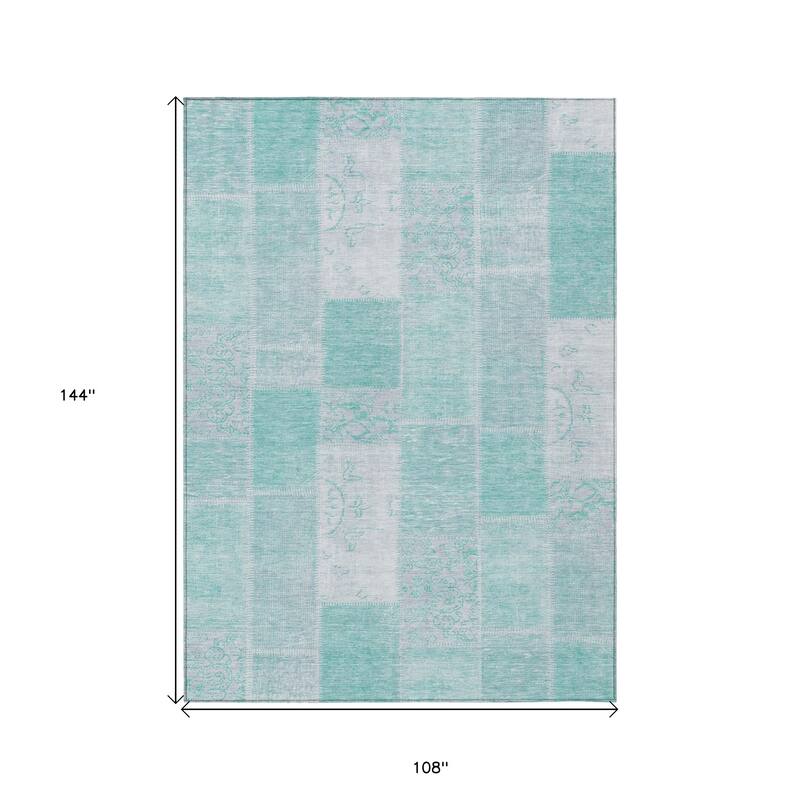 HomeRoots Patchwork Traditional Rectangle Outdoor Rug