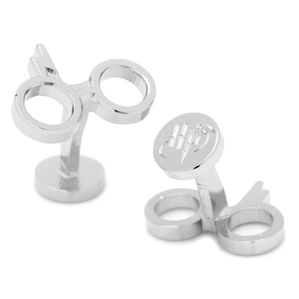 Shop Harry Potter Glasses Silver Logo Men S Cufflinks One Size