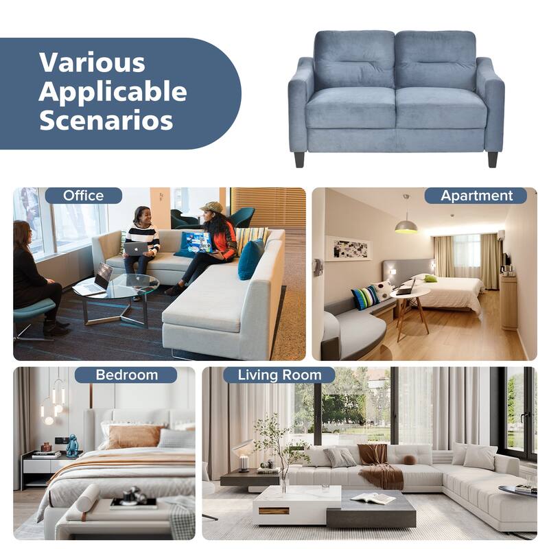 Roomfitters Comfortable Sectional Seater Couch and Sofa Set for Living Room, Bedroom, Office | Small Space Furniture