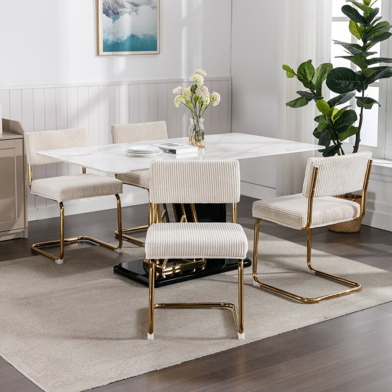White and on sale gold kitchen chairs