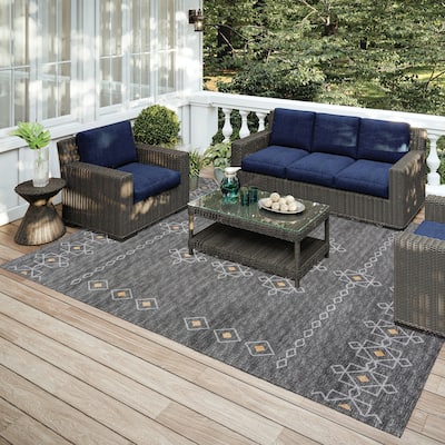 Indoor/ Outdoor Addison Yuma Southwest Motif Washable Area Rug