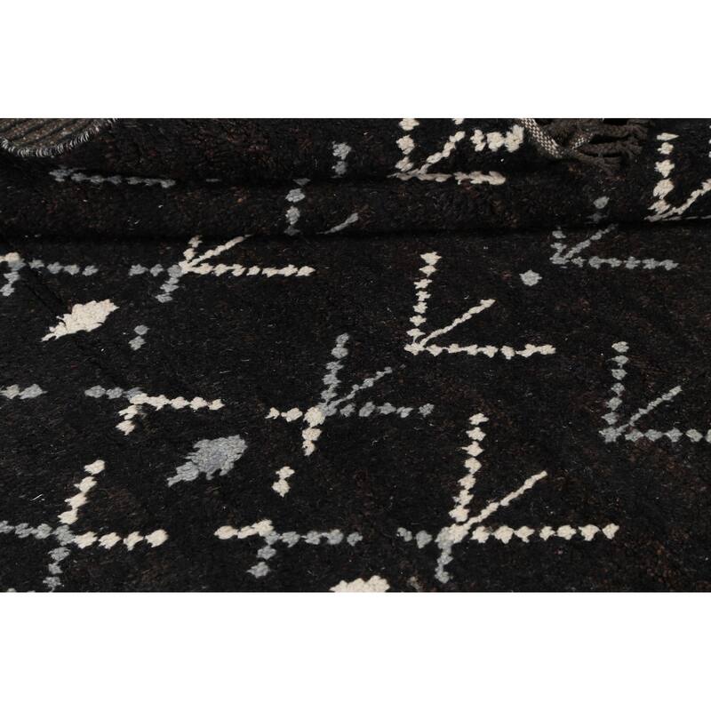 Geometric Vegetable Dye Moroccan Berber Oriental Area Rug Handmade - 4'6" x 6'11"