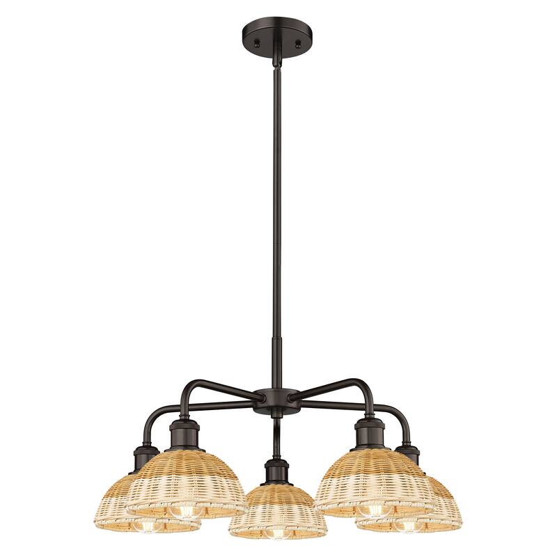 Innovations Lighting Endless Possibilities Ballston - Bristol Natural II - 5 Light 26" Stem Hung Chandelier - Oil Rubbed Bronze