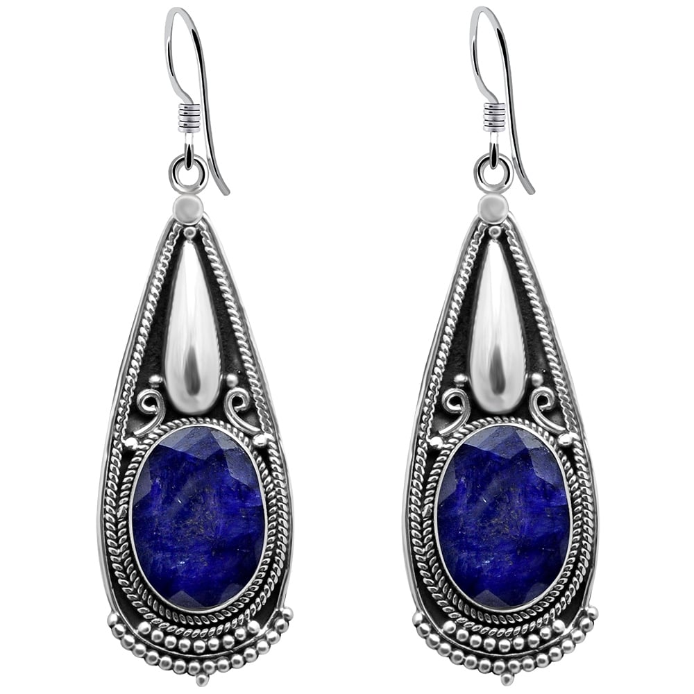 Green Amethyst Quartz Sterling Silver Overlay Earring 1.75 Handmade Jewelry Latest Design