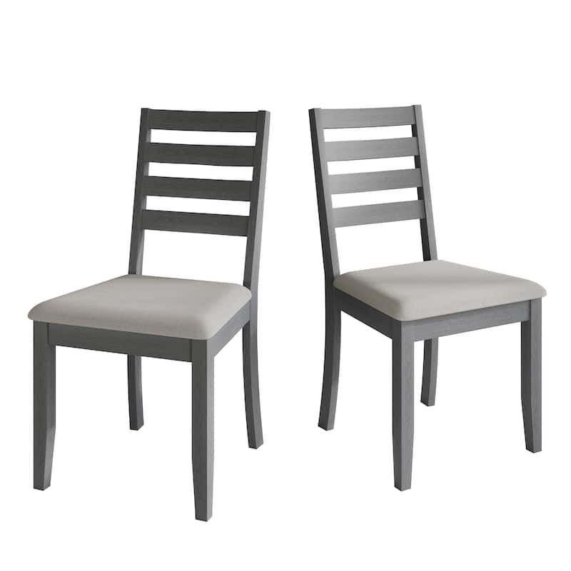 CraftPorch Simple Timeless Wooden Dining Chairs (Set of 2) - N/A - Grey