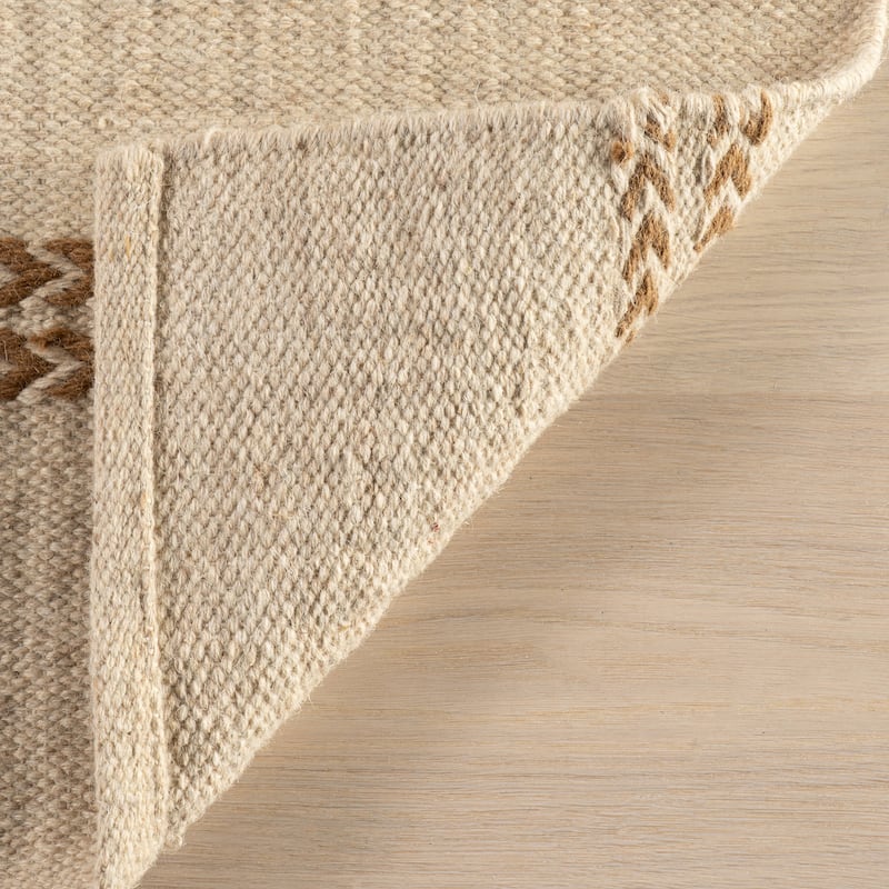 Nate Berkus York Striped Wool Cozy Area Rug