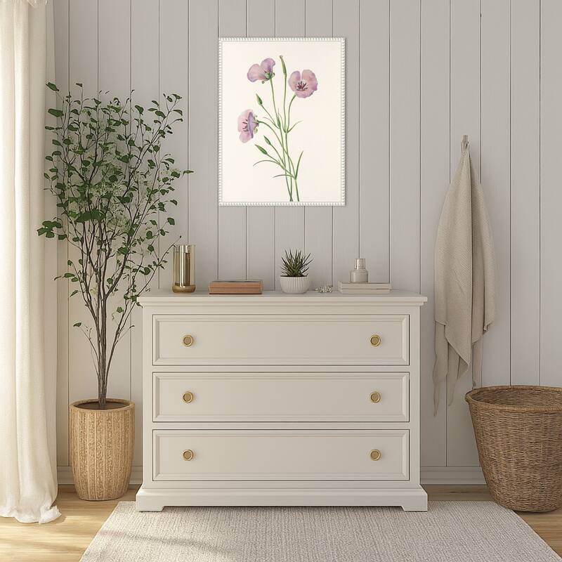 Lilac Mariposa From North American Wildflowers (1925) by Mary Vaux Walcott (18 x 24 in.), Framed Canvas Wall Art Print