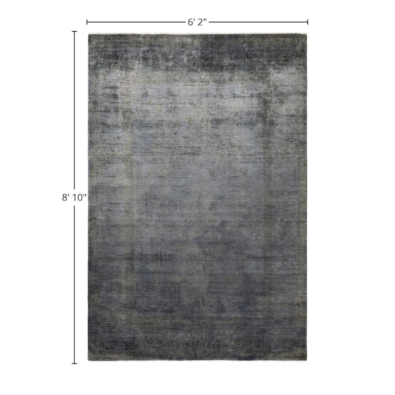 Overdyed One-of-a-Kind Hand-Knotted Area Rug - Gray - 6' 2" x 8' 10"