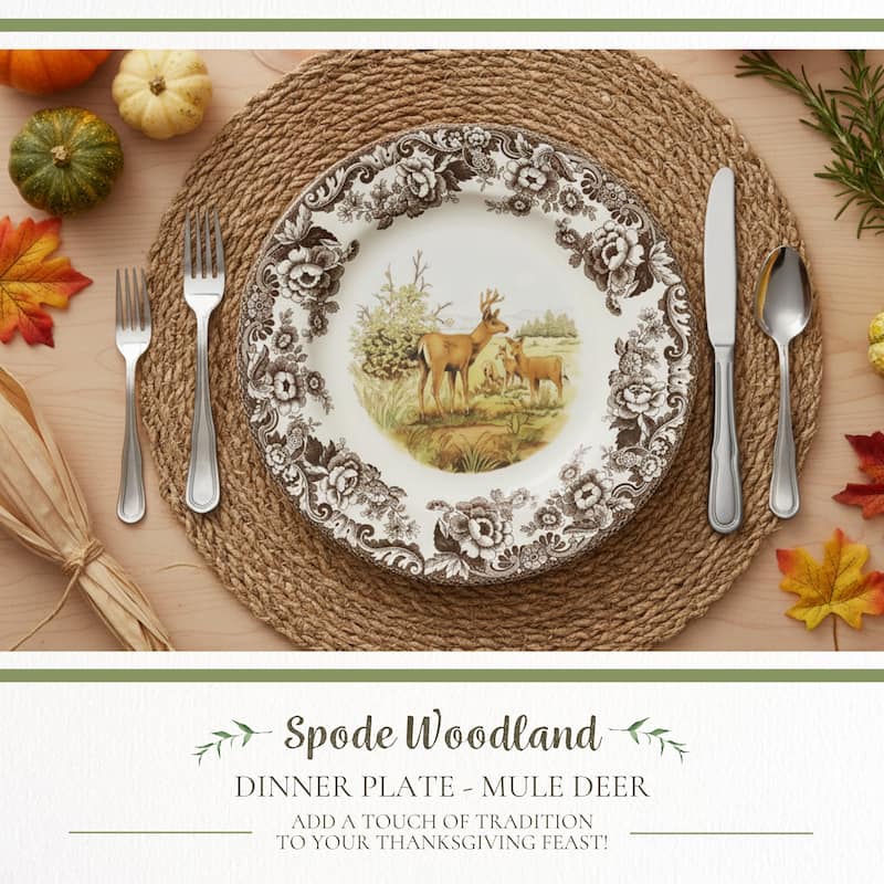 Spode Woodland Dinner Plate Animal Motifs