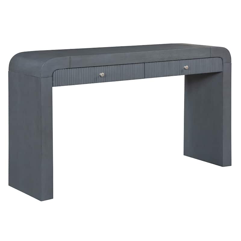 Entryway Table Console Table with Fluted 2-Drawer Rustic Sofa Table