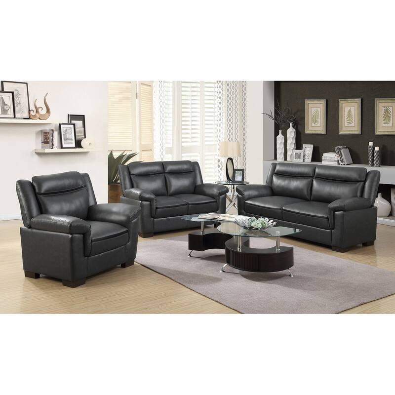 Arabella Upholstered Padded Arm Sofa Set