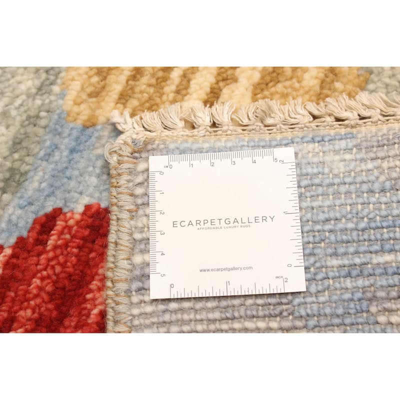 ECARPETGALLERY Hand-knotted Mystique Light Blue Wool Rug - 4'8 x 6'4