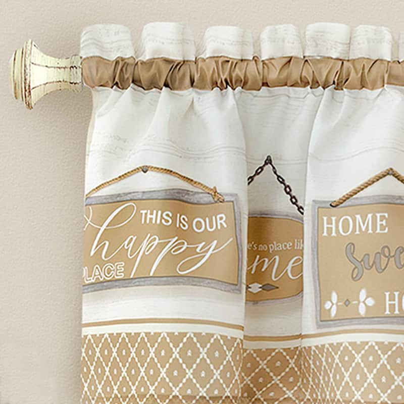 Modern Farmhouse Tier and Valance Window Curtain Set