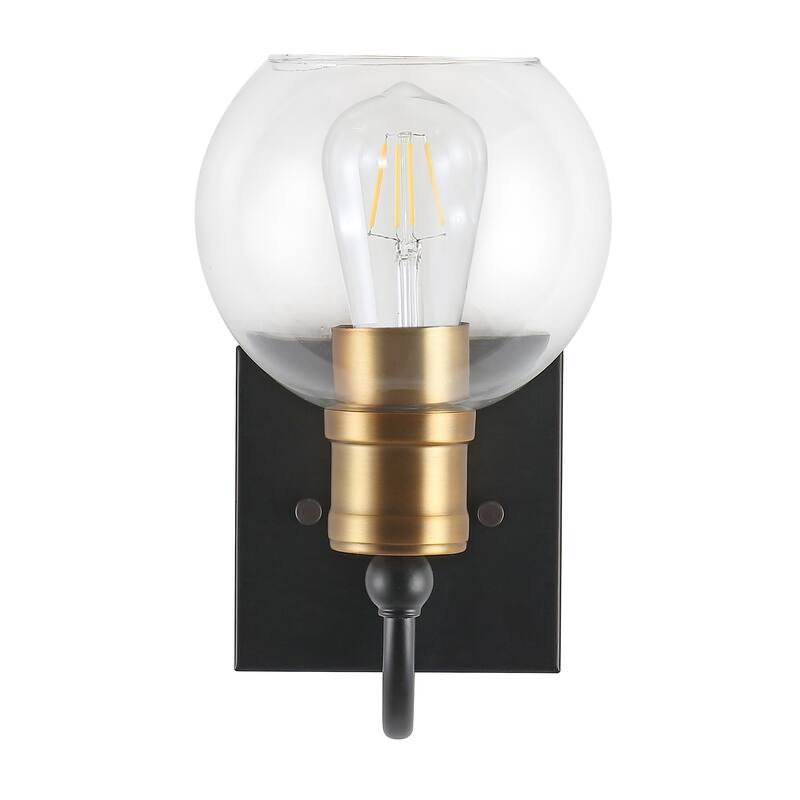 Kurtz Iron/Glass Rustic Vintage LED Vanity Light, by JONATHAN Y