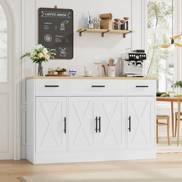 Farmhouse Kitchen Buffet Storage Cabinet, Sideboard - Bed Bath & Beyond