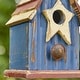 preview thumbnail 16 of 15, Glitzhome 9"H Spring Patriotic Solid Wooden Rustic Birdhouse