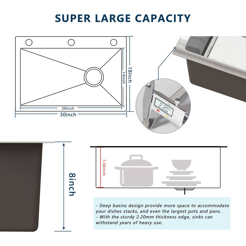 Drop in Stainless Steel Bar Single Bowl with Accessories