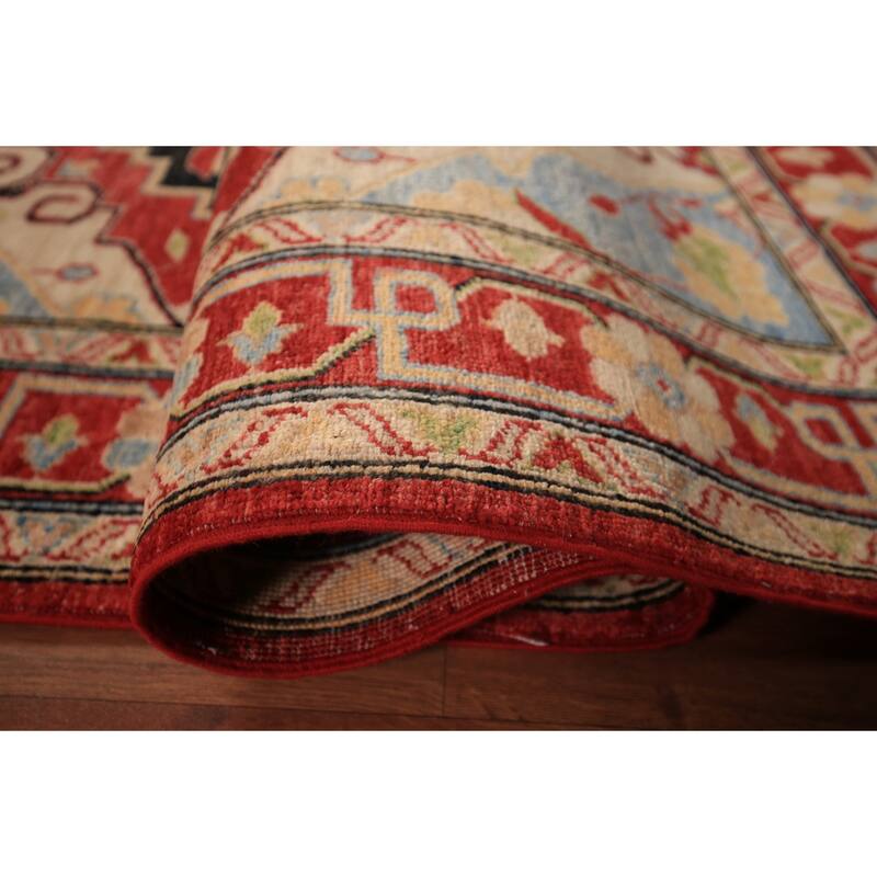 Black Vegetable Dye Heriz Oriental Rug Handmade Wool Carpet - 4'11" x 6'8"